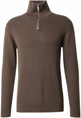 SELECTED HOMME Sveter 'SLHBORA'  hnedá