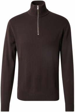 SELECTED HOMME Sveter 'SLHBERG'  tmavohnedá