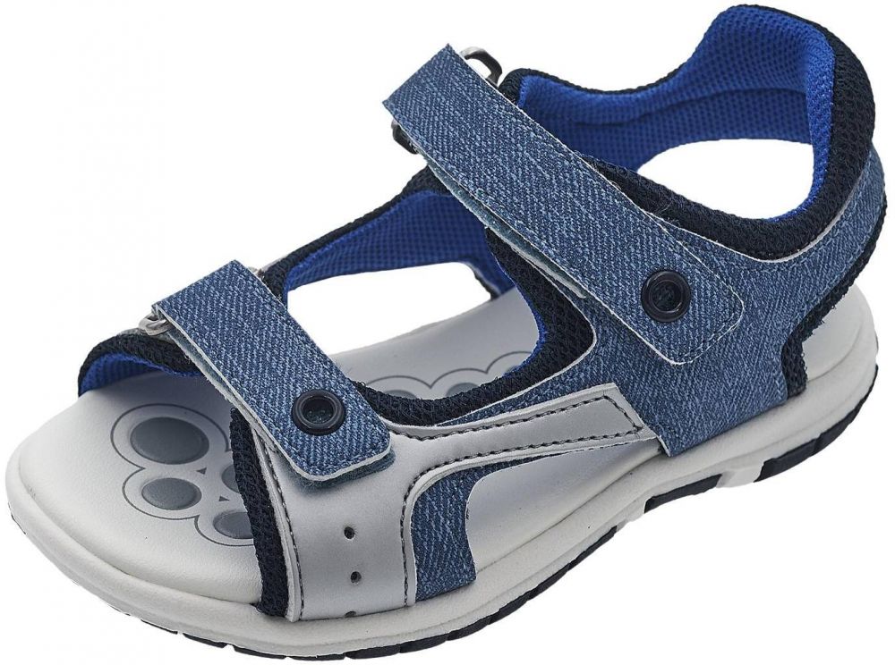Chicco Otvorená obuv 'Fiume'  námornícka modrá / modrá denim / striebornosivá