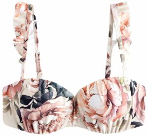 Next Bikinový top  jedľová / staroružová / hrdzavo červená / biela