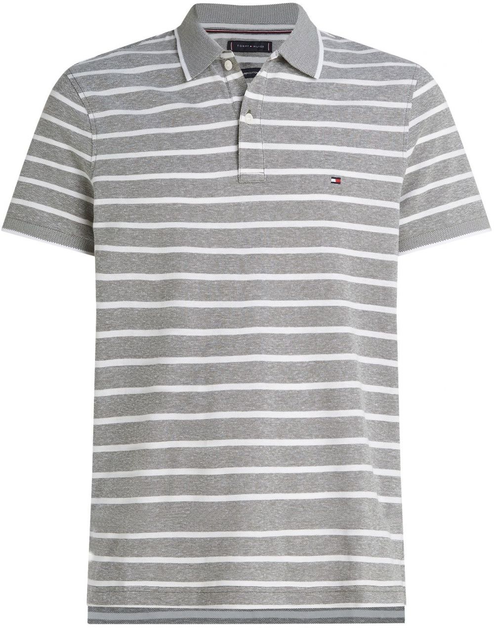 TOMMY HILFIGER Tričko  sivá / biela