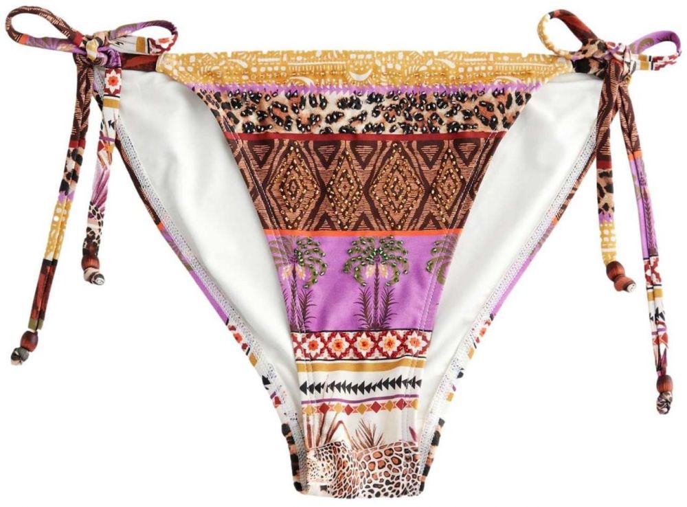 Next Bikinové nohavičky 'Perlendetail'  hnedá / karamelová / ružová