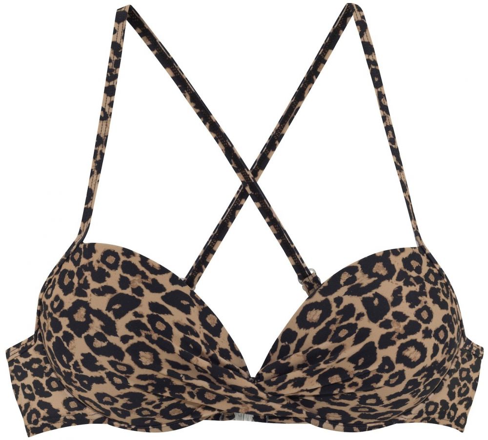 VIVANCE Bikinový top  hnedá / čierna