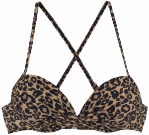VIVANCE Bikinový top  hnedá / čierna