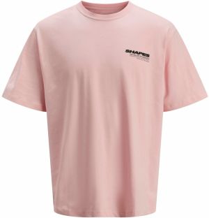 JACK & JONES Tričko 'JORFOLD'  smaragdová / ružová / červená / čierna