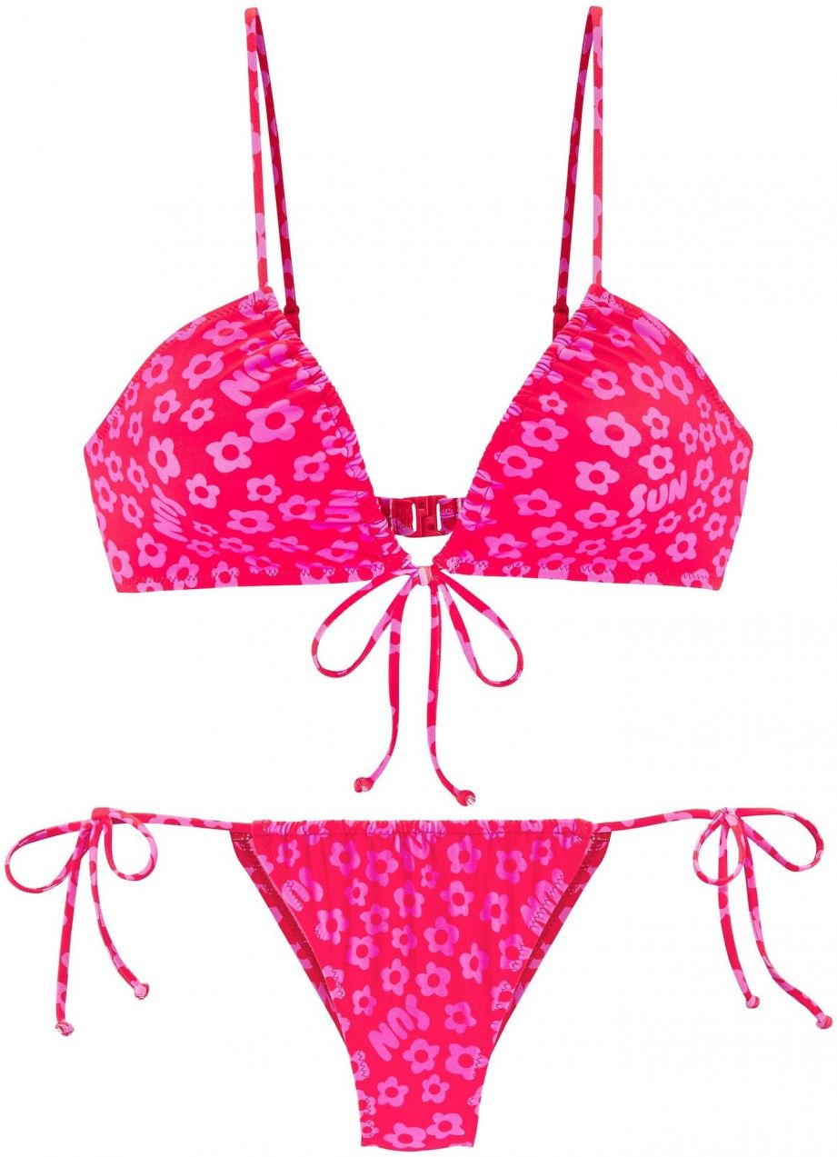 BUFFALO Bikiny  ružová / červená