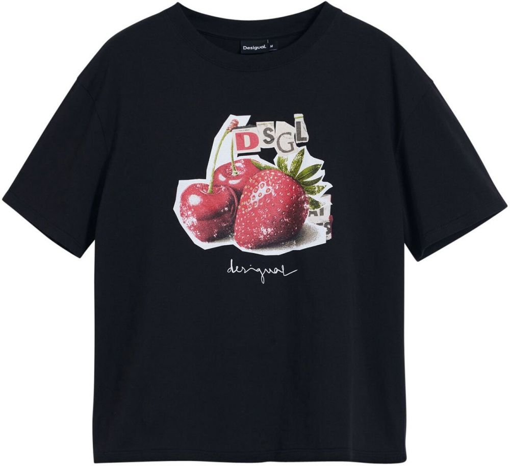 Desigual Tričko  zmiešané farby / červená / čierna