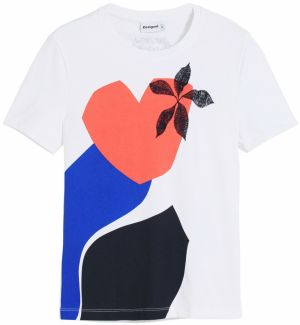 Desigual Tričko 'Mr. Christian Lacroix'  kráľovská modrá / oranžová / čierna / biela