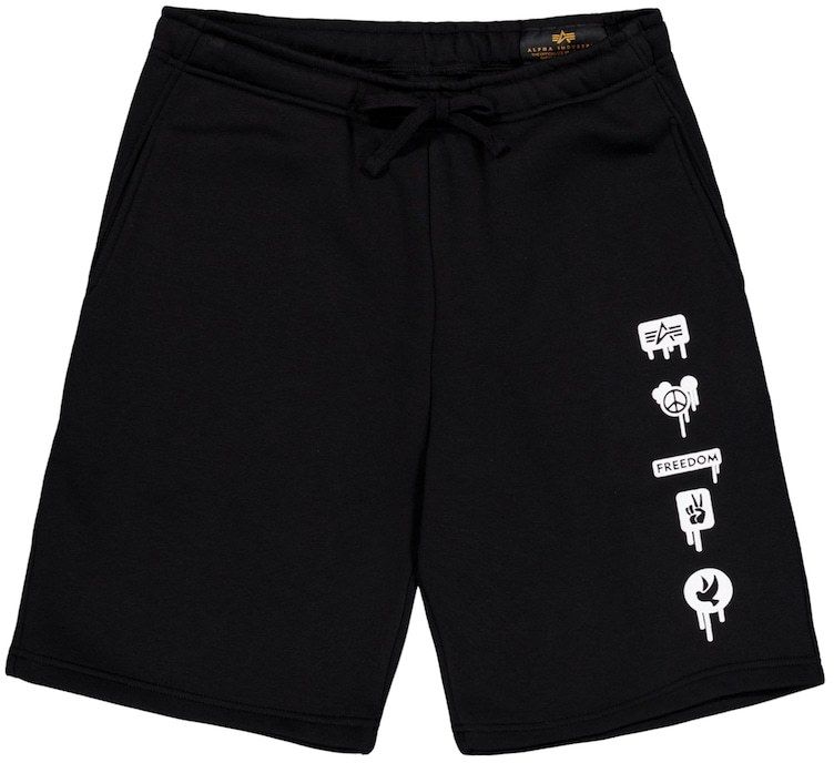 ALPHA INDUSTRIES Nohavice  čierna / biela