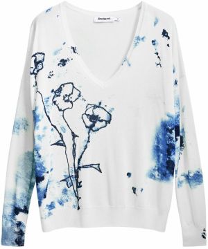 Desigual Sveter 'Poppy'  námornícka modrá / tmavomodrá / biela