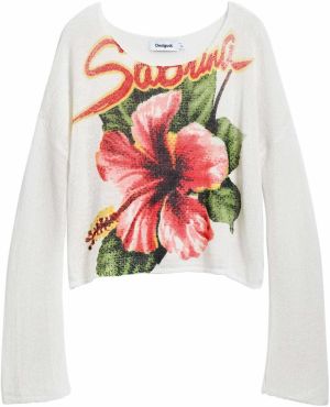 Desigual Sveter 'Sabrina'  zmiešané farby / biela