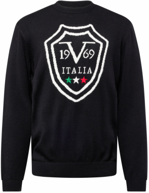 19V69 ITALIA Sveter 'TILO'  zelená / červená / čierna / biela