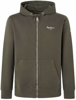 Pepe Jeans Tepláková bunda 'EDWARD'  olivová / biela