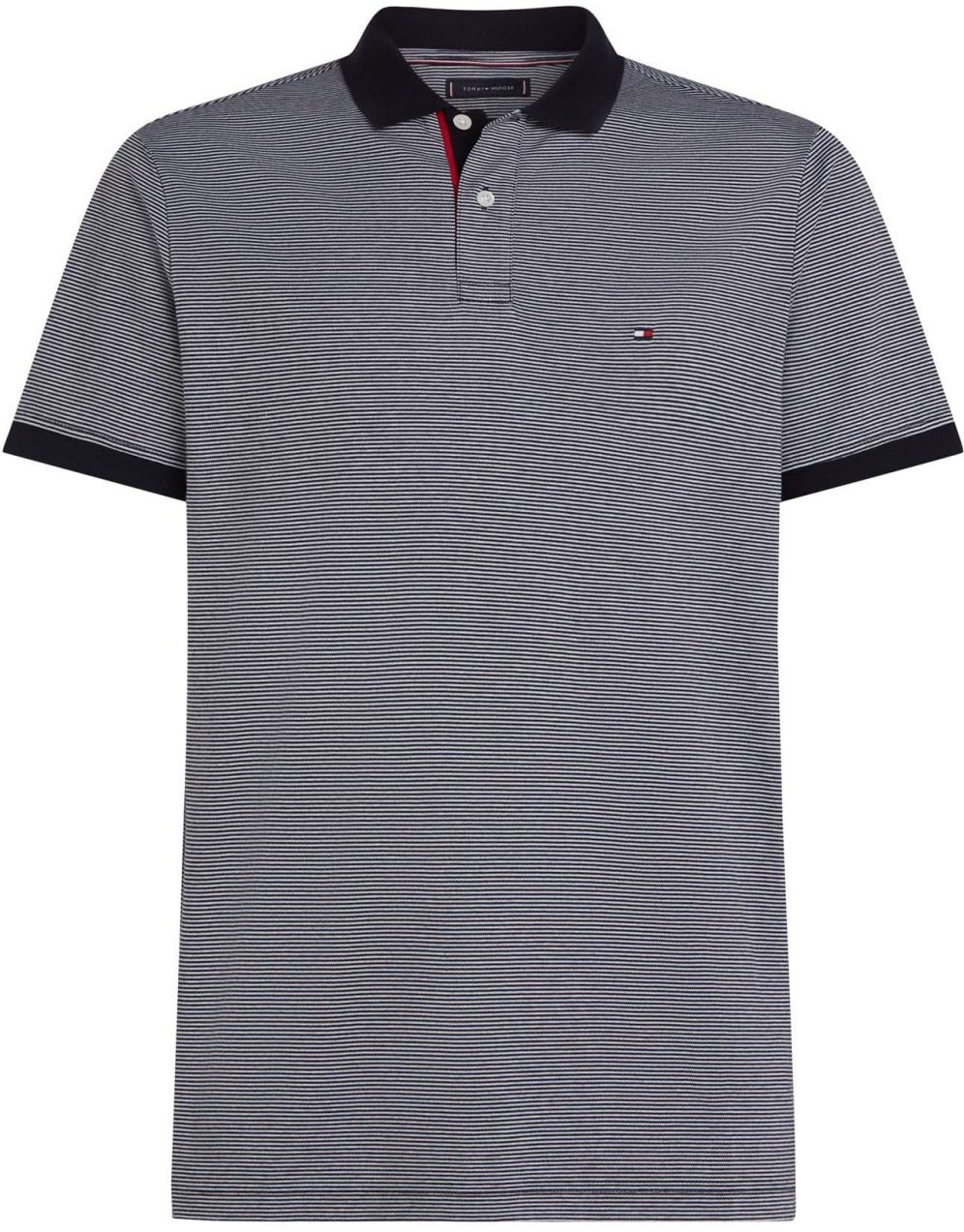 TOMMY HILFIGER Tričko  námornícka modrá / šedobiela