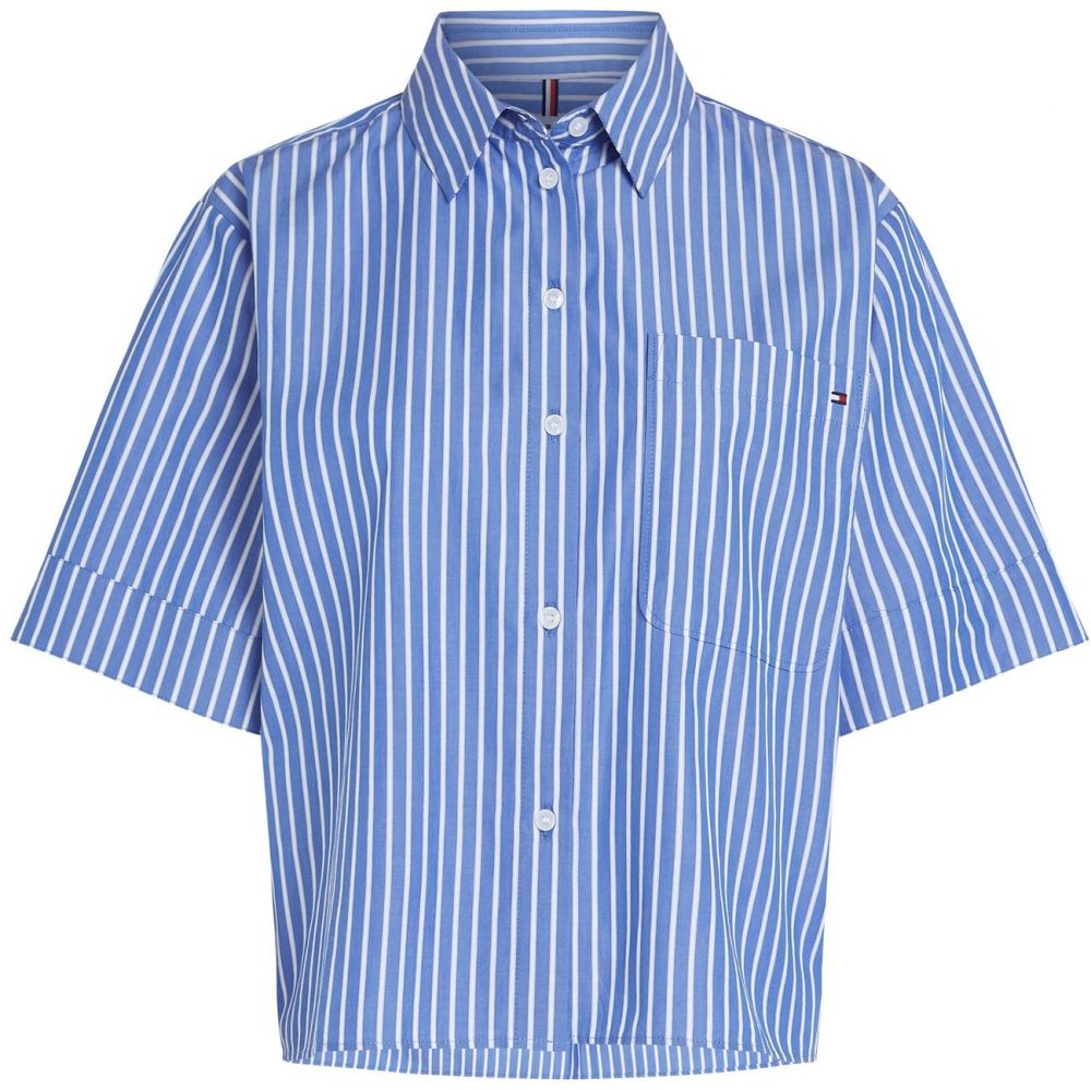 TOMMY HILFIGER Blúzka  námornícka modrá / biela