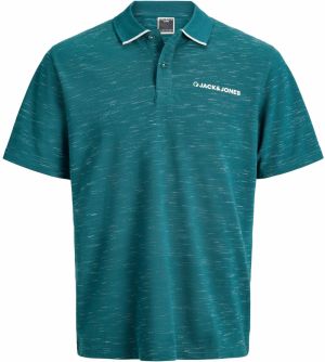 JACK & JONES Tričko 'JCOLogan'  tmavozelená / biela