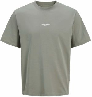 JACK & JONES Tričko 'JCOLIDO'  kaki / biela