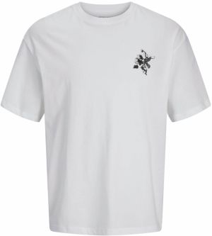 JACK & JONES Tričko  čierna / biela