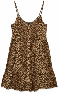 VERO MODA Šaty 'VMBUMPY'  hnedá / kapučíno / čierna