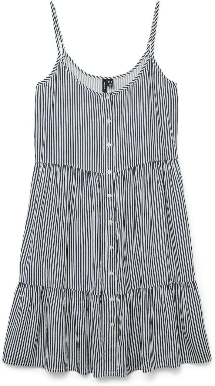 VERO MODA Šaty 'VMBUMPY'  námornícka modrá / biela