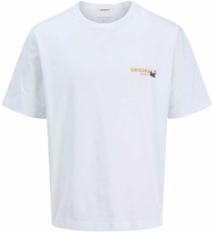 JACK & JONES Tričko 'JORAcapulco'  zelená / svetloružová / ohnivo červená / biela
