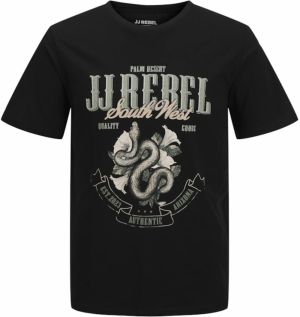 JJ Rebel Tričko 'JREBGARBO'  svetlobéžová / pastelovo zelená / čierna