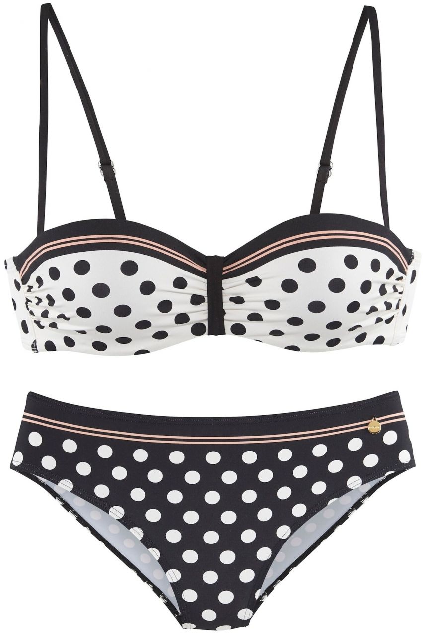 LASCANA Bikiny  čierna / biela