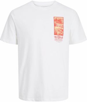 JACK & JONES Tričko 'JORALMERIA PALMS'  žltá / oranžová / biela