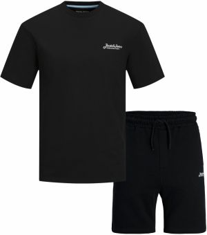 Jack & Jones Plus Tepláková súprava 'JJBEAU'  čierna / biela