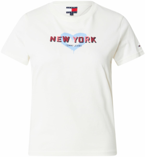 Tommy Jeans Tričko  námornícka modrá / svetlomodrá / červená / biela