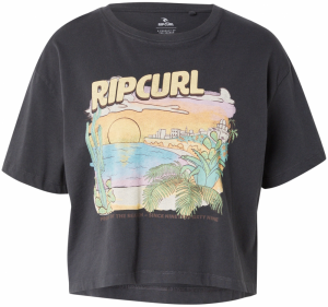 RIP CURL Tričko 'LA PALOMA'  svetlozelená / svetlooranžová / čierna / šedobiela