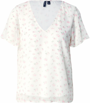 VERO MODA Blúzka 'VMSMILLA'  trávovo zelená / ružová / biela