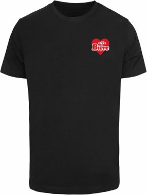 Mister Tee Tričko 'Bierherz'  krvavo červená / čierna / biela