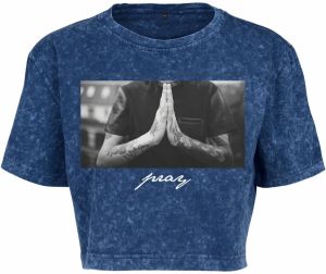 Mister Tee Tričko 'Pray'  tmavomodrá / sivá / čierna