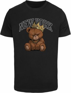 Mister Tee Tričko 'NY Crowned Bear'  hnedá / čierna / biela