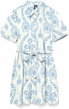 VERO MODA Košeľové šaty 'VMDICTHE'  svetlomodrá / biela