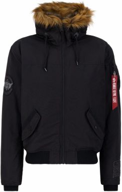 ALPHA INDUSTRIES Zimná bunda 'Arctic Guardians'  hnedá melírovaná / krvavo červená / čierna / biela