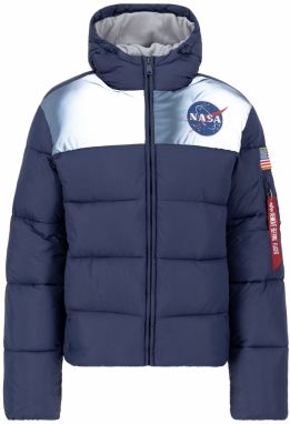 ALPHA INDUSTRIES Prechodná bunda 'HP Nasa'  námornícka modrá / červená / biela