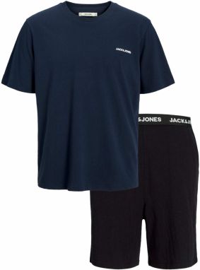 JACK & JONES Krátke pyžamo 'JACEverest'  námornícka modrá / čierna / biela