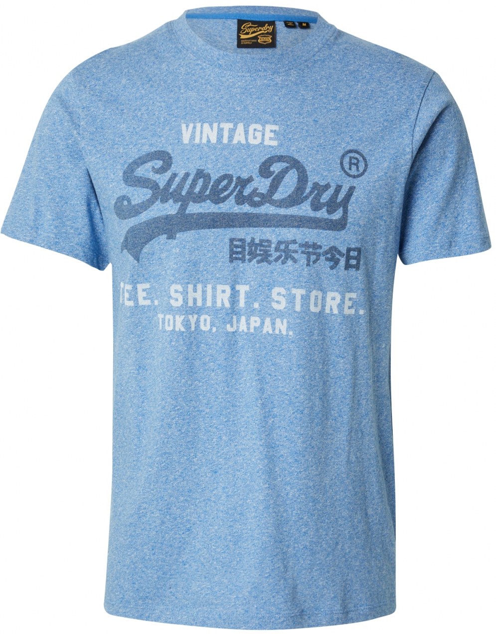 Superdry Tričko 'Classic'  zafírová / modrá melírovaná / biela