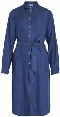 VILA Košeľové šaty 'BISTA'  modrá denim