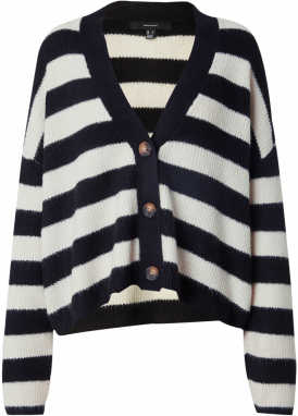 VERO MODA Kardigán 'Natahlie'  čierna / biela