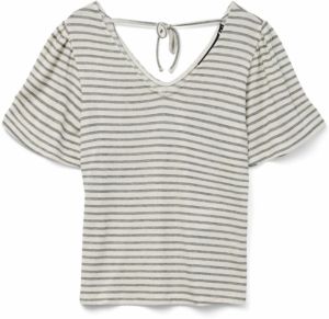 VERO MODA Tričko 'VMGina'  béžová / sivá melírovaná