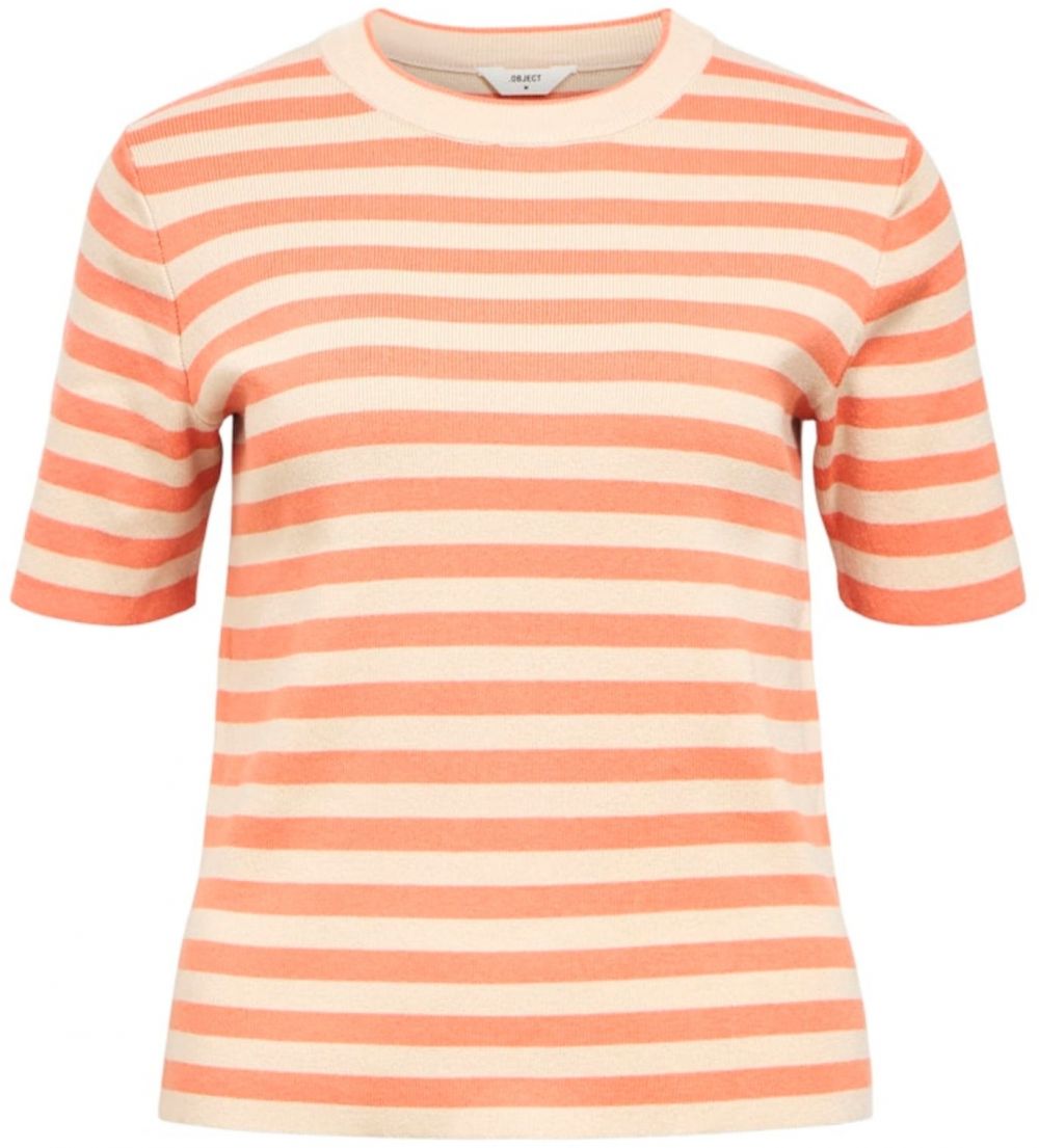 OBJECT Tričko 'OBJESTER'  krémová / oranžová