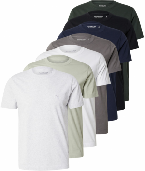 Abercrombie & Fitch Tričko  námornícka modrá / pastelovo zelená / čierna / biela