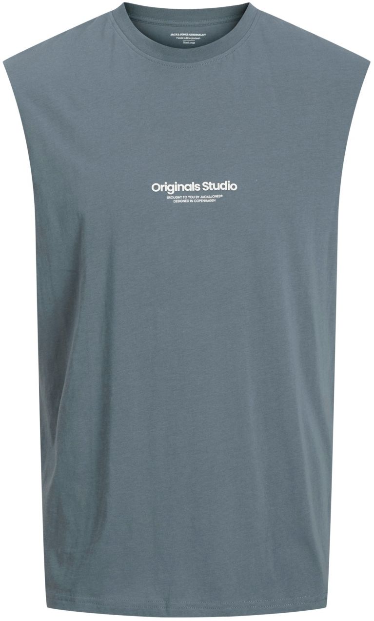 Jack & Jones Plus Tričko 'JORVESTERBRO'  modrosivá / biela