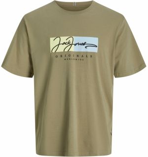 Jack & Jones Plus Tričko 'JORFREDERIKSBERG'  svetlomodrá / pastelovo žltá / olivová / čierna