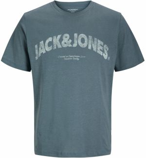 Jack & Jones Plus Tričko 'JORALMERIA'  dymovo modrá / modrosivá