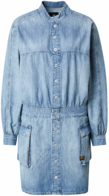 G-STAR Košeľové šaty  modrá denim