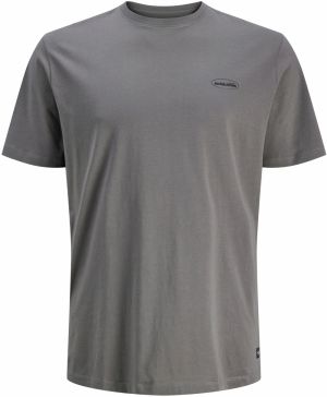 Jack & Jones Plus Tričko 'JJENOA'  sivá / čierna